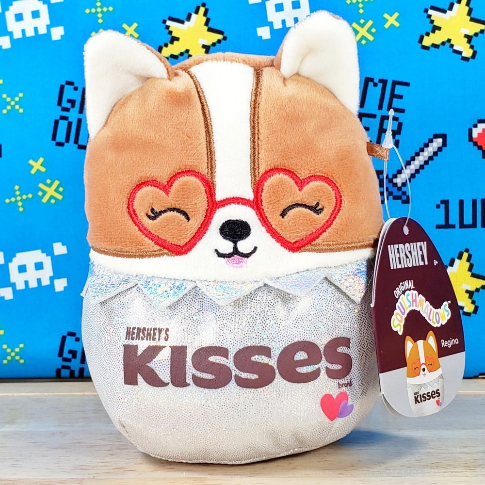 Squishmallow Regina the Valentine Corgi 5" 2021 UltraSoft Hershey Plush
